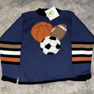 Thick knitted sports sweater. Mulberribush brand from a boutique.